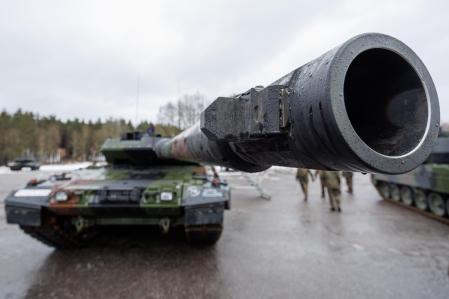 Un tanque Leopard 2 A7 alemán