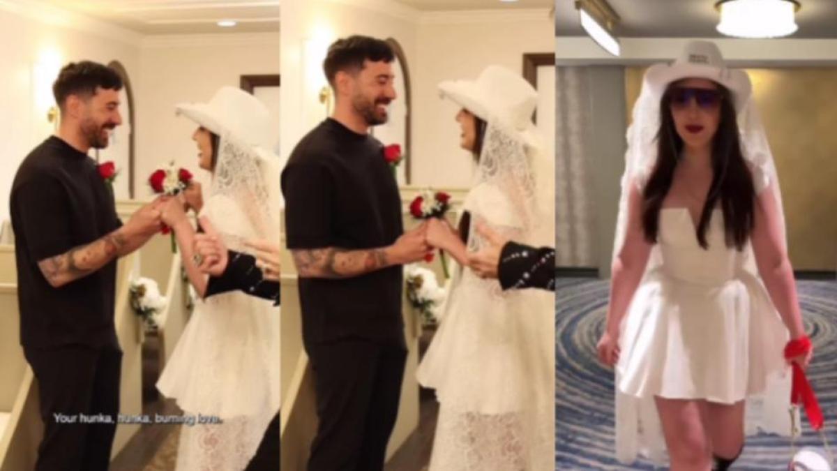 Inés Hernand incendia las redes al mostrar las imágenes de su boda en Las Vegas: La novia de España