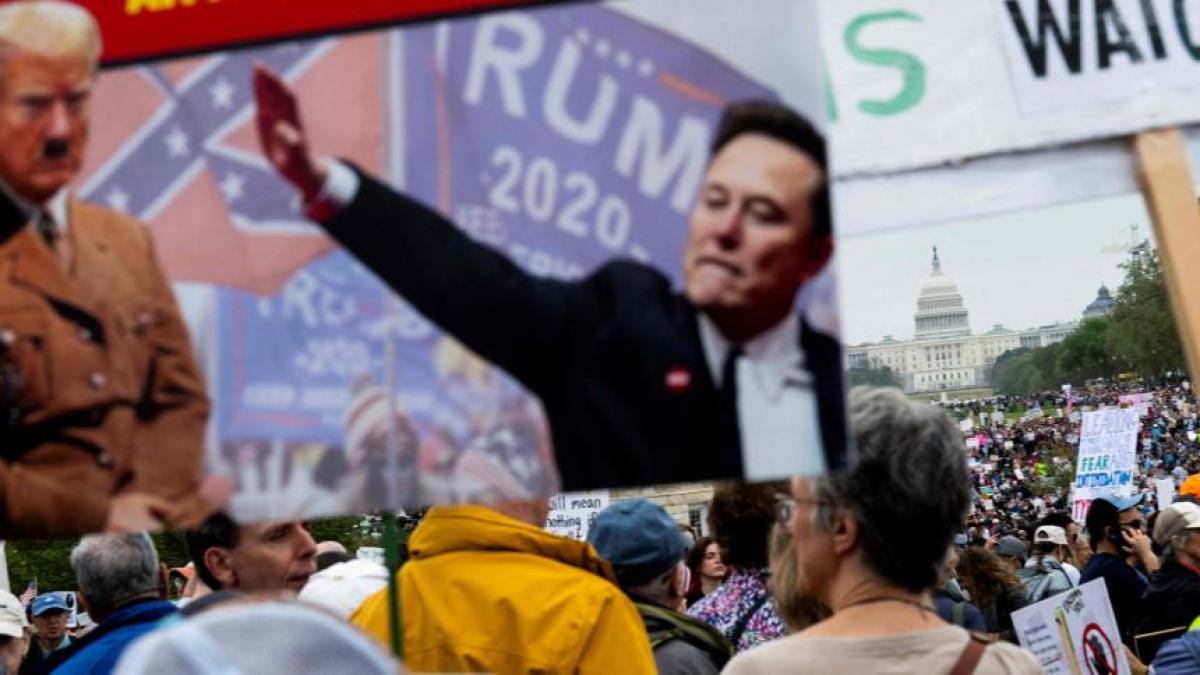La sociedad civil toma las calles en EE.UU. contra los recortes de Musk y Trump